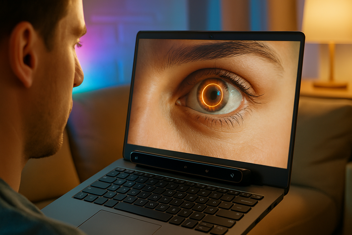 Laptop with Eye Tracking Cameras Fntkech
